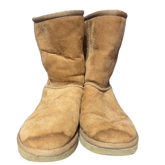 UGG women's classic short II sheepskin leather with lamb fur lining - women's 8 - Picture 4 of 8